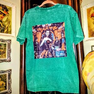 Death to the Fairytales Gothic Fantasy Art Shirt Green Acid Wash | Dark Romantic